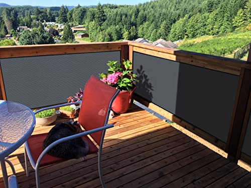 Sunnylaxx Pantalla para Balcón Protección de Privacidad HDPE,90×500cm Antracita,con Ataduras de Cables Protección UV,Resistente al Viento y Transpirable,para balcón Exterior de jardín